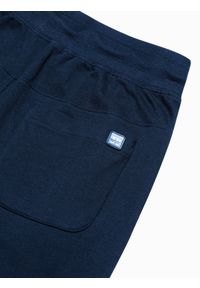 Ombre Clothing - Spodnie męskie dresowe joggery P952 - granatowe - XXL. Kolor: niebieski. Materiał: dresówka