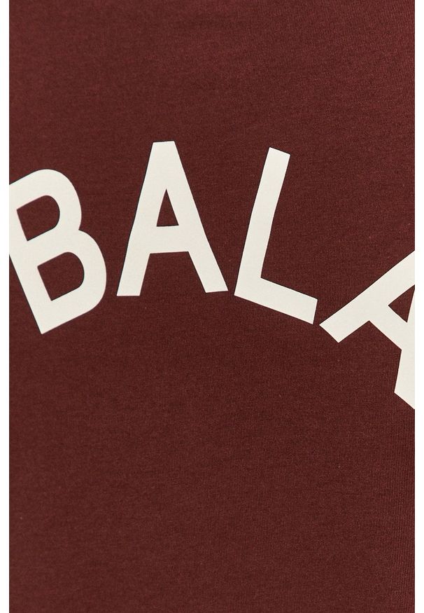 New Balance - T-shirt. Okazja: na co dzień. Kolor: czerwony. Wzór: nadruk. Styl: casual