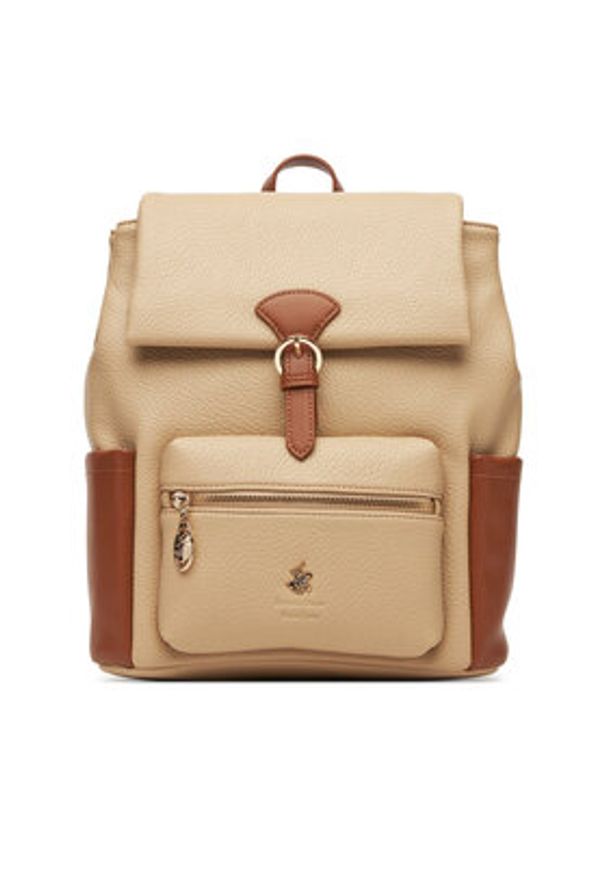 Beverly Hills Polo Club Plecak CEO-BHPC-C-002-08 Beżowy. Kolor: beżowy. Materiał: materiał