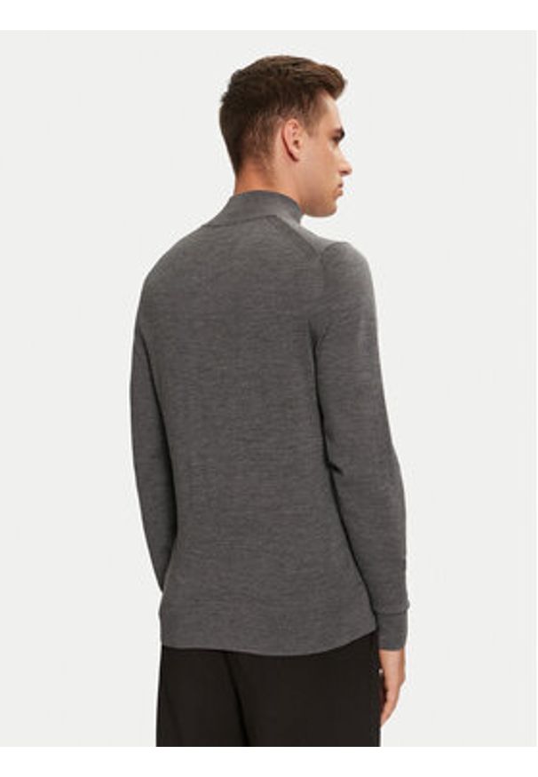 Calvin Klein Sweter Superior K10K110424 Szary Regular Fit. Kolor: szary. Materiał: wełna