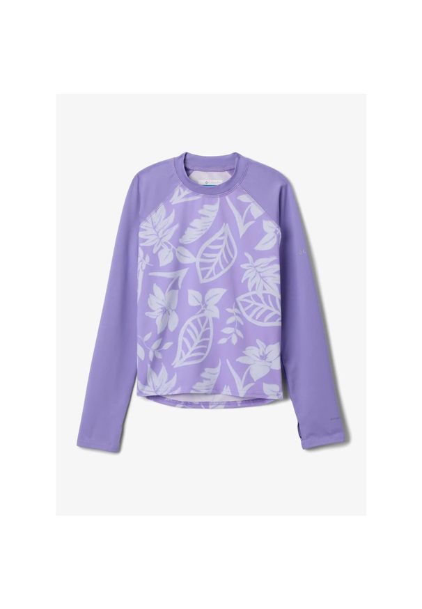 columbia - Bluza dziewczęca Columbia Sandy Shores Printed LS Sunguard. Kolor: fioletowy. Sport: turystyka piesza