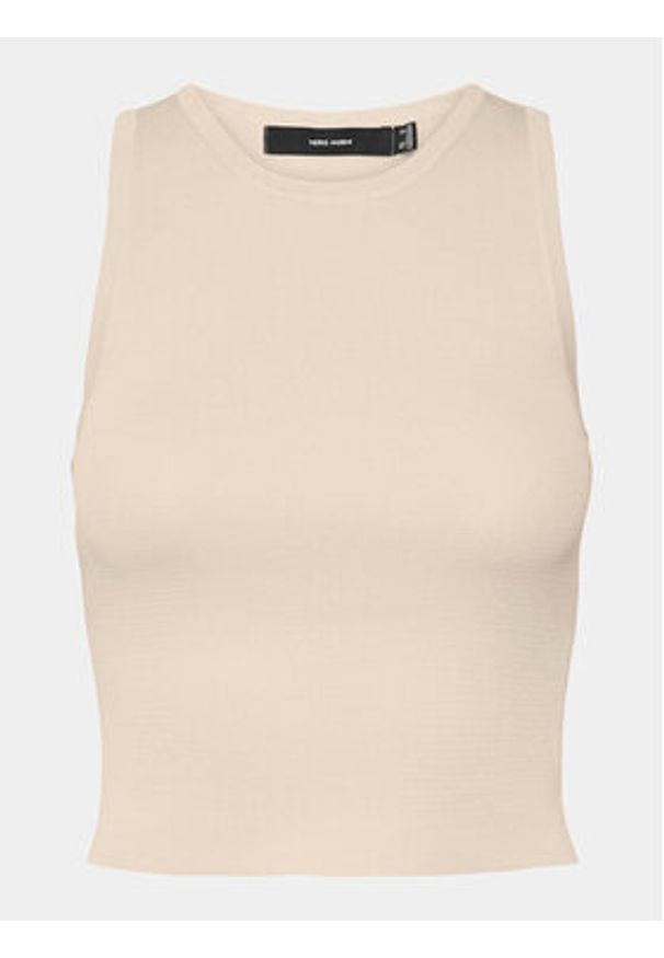 Vero Moda Top Ginny 10300339 Biały Slim Fit. Kolor: biały. Materiał: syntetyk