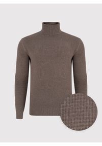 Pako Lorente - PAKO LORENTE – Męski golf w kolorze brązowym. Typ kołnierza: golf. Kolor: brązowy. Materiał: bawełna, nylon. Sezon: jesień #7