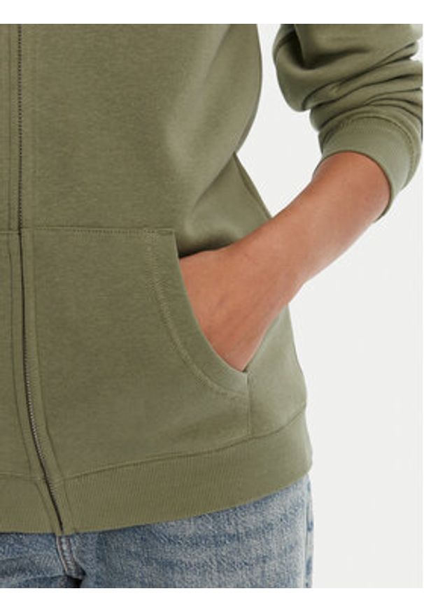 Roxy Bluza Surf Stoked Zipped Brushed ERJFT05022 Zielony Regular Fit. Kolor: zielony. Materiał: bawełna