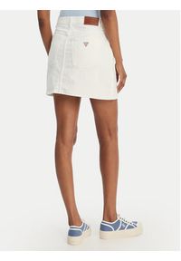 Guess Jeans Spódnica jeansowa W6RD0Q D6521 Biały Regular Fit. Kolor: biały. Materiał: bawełna #2