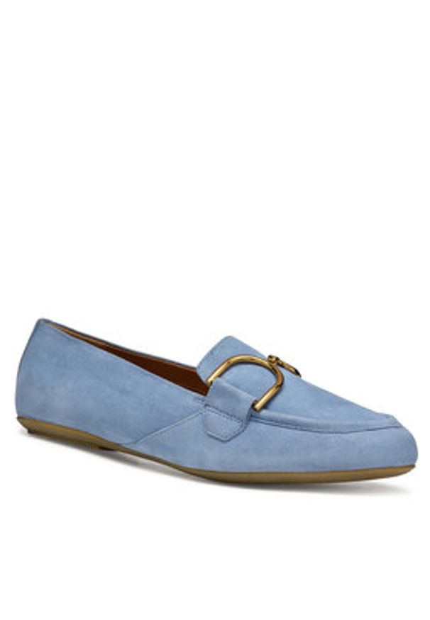 Geox Loafersy D Palmaria D45MUJ 00021 C4003 Niebieski. Kolor: niebieski. Materiał: zamsz, skóra