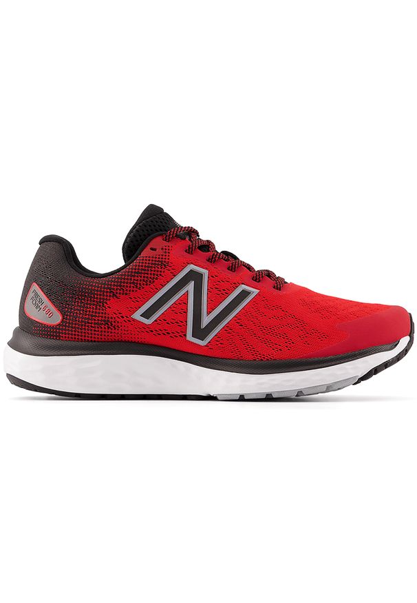 Buty męskie New Balance Fresh Foam 680 v7 M680CR7 – czerwone. Kolor: czerwony. Materiał: guma, syntetyk, materiał. Szerokość cholewki: normalna. Sport: fitness