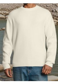 Sinsay - Sweter basic - kremowy. Kolor: kremowy
