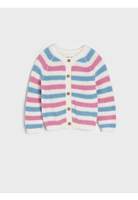 Sinsay - Sweter - wielobarwny. Materiał: bawełna. Długość rękawa: długi rękaw. Długość: długie. Wzór: paski #1
