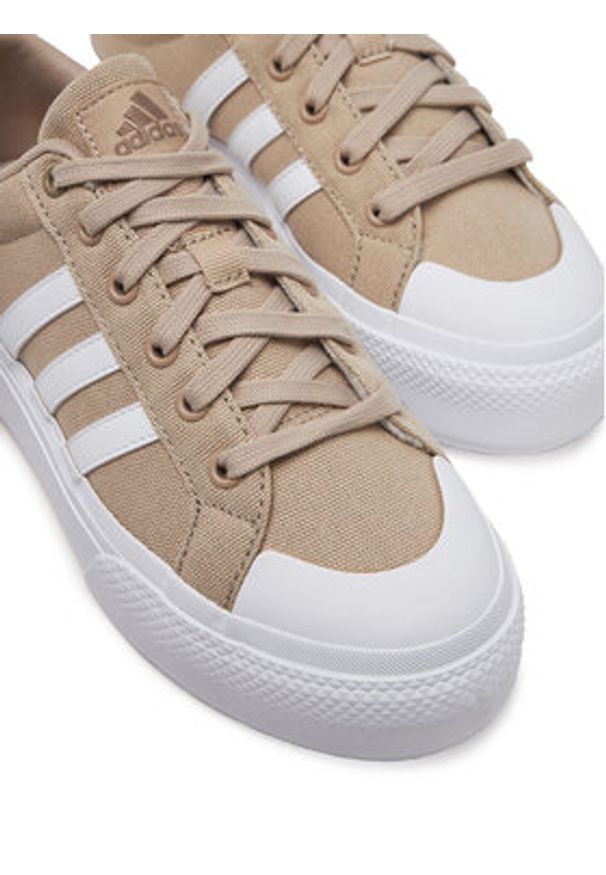 Adidas - adidas Sneakersy Bravada 2.0 Platform JI1798 Beżowy. Kolor: beżowy. Materiał: materiał. Obcas: na platformie