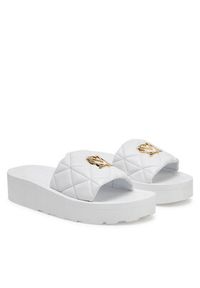 Love Moschino - LOVE MOSCHINO Klapki JA28014I1MIE0100 Biały. Kolor: biały. Materiał: skóra #4