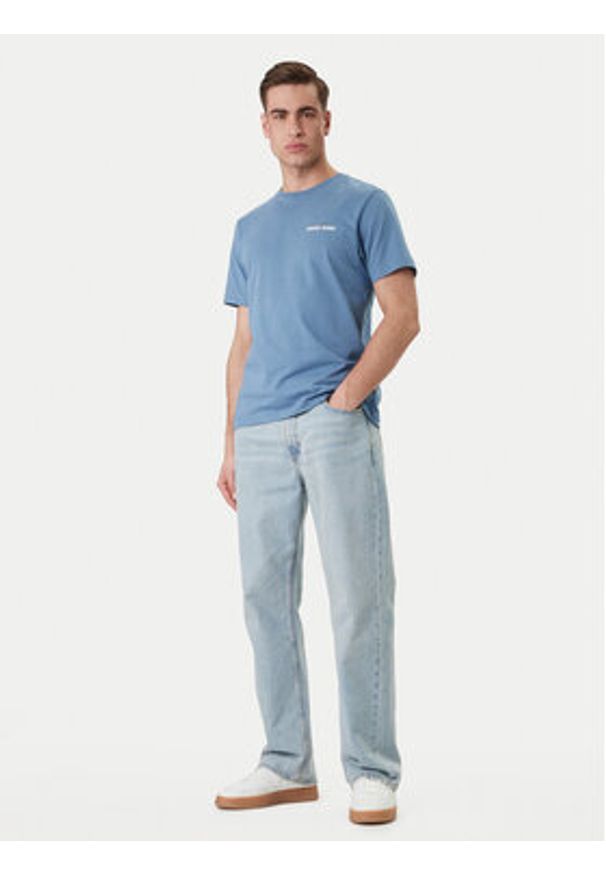 Guess Jeans T-Shirt M6GIC0 K8HM0 Niebieski Regular Fit. Kolor: niebieski. Materiał: bawełna
