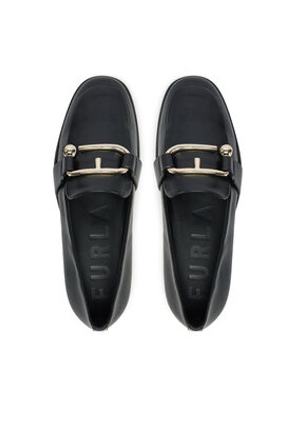 Furla Lordsy Nuvola Loafer YI48FNU X30000 O6000 Czarny. Kolor: czarny. Materiał: skóra