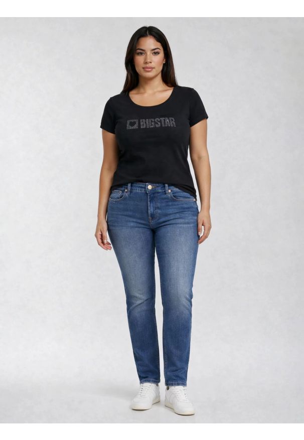 Big-Star - Jeansy damskie granatowe Maggie 546. Okazja: na co dzień. Kolor: niebieski. Styl: klasyczny, casual, elegancki