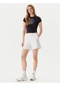 Tommy Jeans Szorty sportowe Linear DW0DW21152 Écru Relaxed Fit. Materiał: bawełna #3
