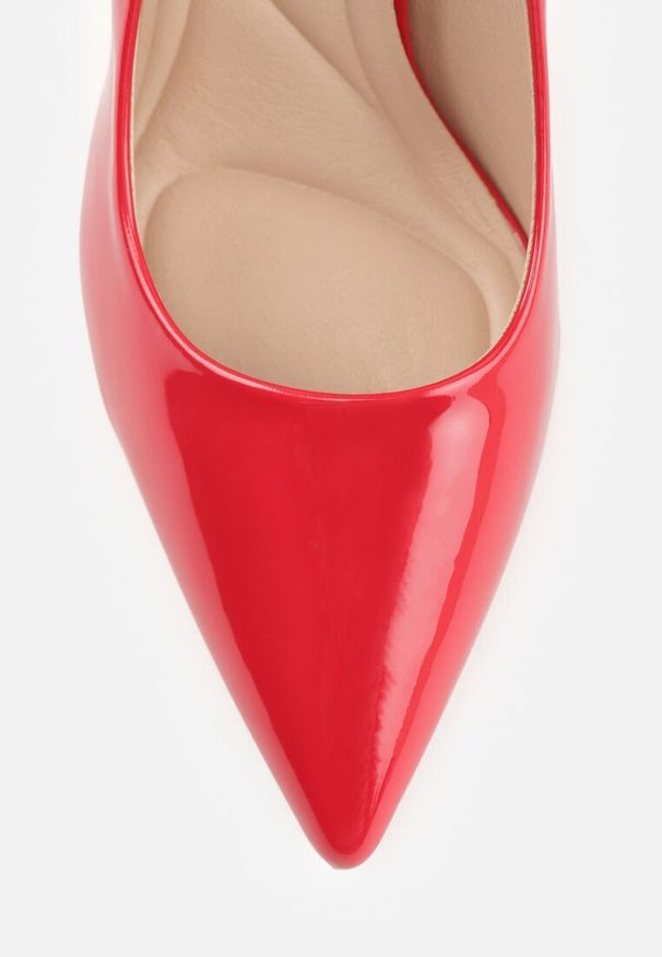 Renee - Czerwone Lakierowane Szpilki VICES o Klasycznym Fasonie Corsinia. Kolor: czerwony. Materiał: lakier. Obcas: na szpilce. Styl: klasyczny. Wysokość obcasa: wysoki
