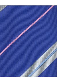 Klasyczny Krawat Klubowy - Alties - Niebieski, Prążek. Kolor: niebieski. Materiał: tkanina. Wzór: prążki. Styl: klasyczny #3