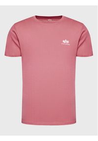 Alpha Industries T-Shirt Backprint 128507 Różowy Regular Fit. Kolor: różowy. Materiał: bawełna #5