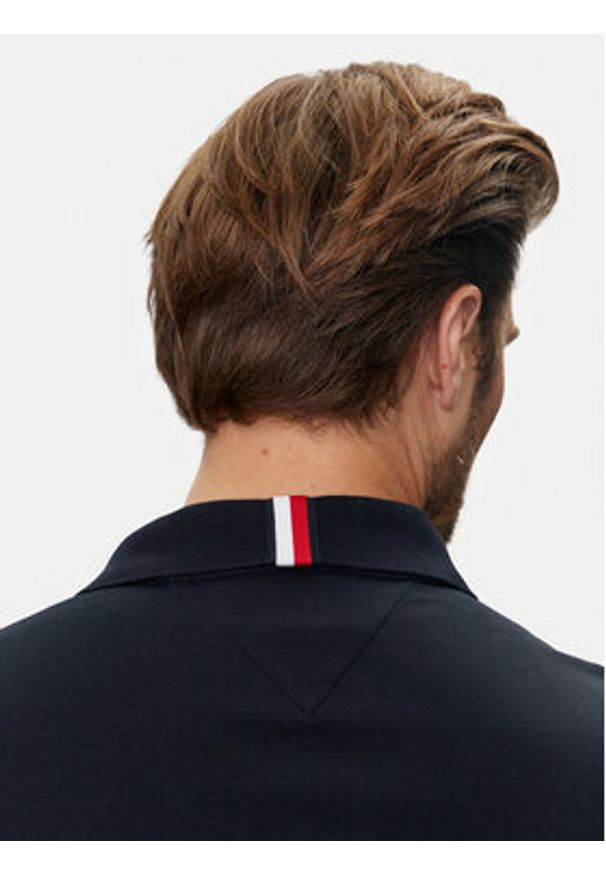 TOMMY HILFIGER - Tommy Hilfiger Polo Essential MW0MW35585 Granatowy Regular Fit. Typ kołnierza: polo. Kolor: niebieski. Materiał: bawełna