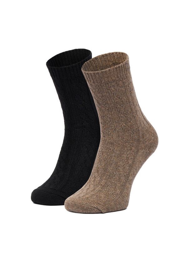 Nine West Skarpety długie CEO_LA_NW_17637_W_AW25 (2-PACK) Czarny. Kolor: czarny. Materiał: poliamid, nylon