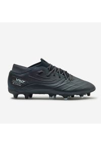 KIPSTA - Buty do piłki nożnej Kipsta Viralto IV skóra Premium FG PRO Evolution. Nosek buta: okrągły. Kolor: szary, niebieski, wielokolorowy. Materiał: skóra. Szerokość cholewki: normalna