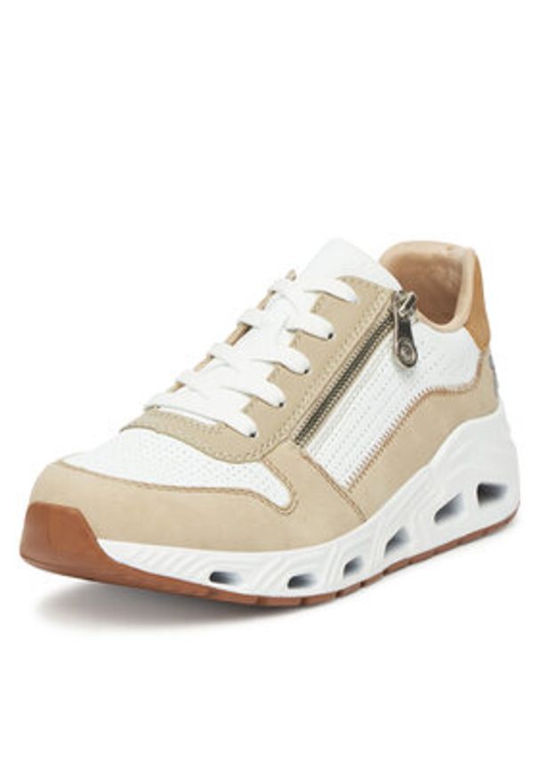 Rieker Sneakersy N5204-80 Biały. Kolor: biały. Materiał: syntetyk, materiał