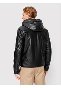 Trussardi Jeans - Trussardi Kurtka z imitacji skóry 52S00758 Czarny Regular Fit. Kolor: czarny. Materiał: syntetyk #6