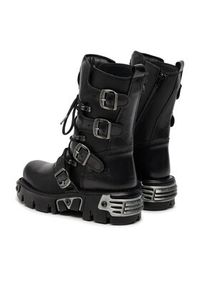 NEW ROCK Glany M-373LUNA-S1 Czarny. Kolor: czarny. Materiał: skóra. Styl: rockowy #3