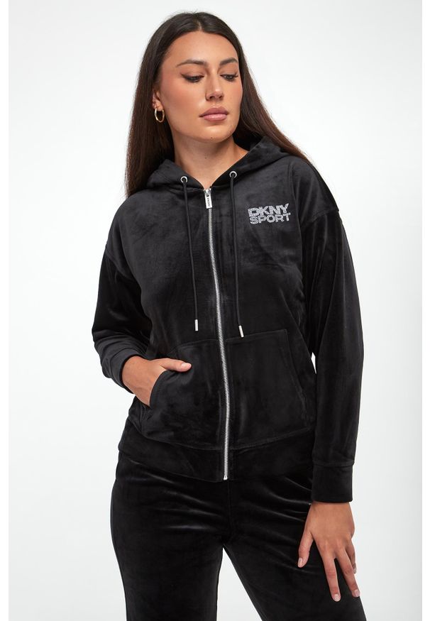 Bluza damska welurowa DKNY. Materiał: welur