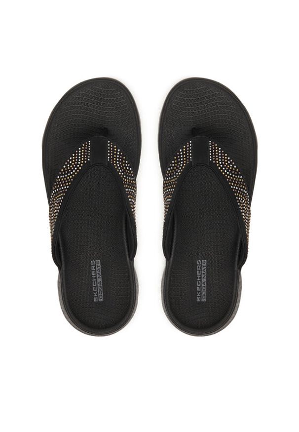 skechers - Skechers Japonki 140184/BBK Czarny. Kolor: czarny. Materiał: materiał