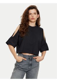 Hugo - HUGO T-Shirt Dewaja 50530453 Czarny Oversize. Kolor: czarny. Materiał: bawełna #1