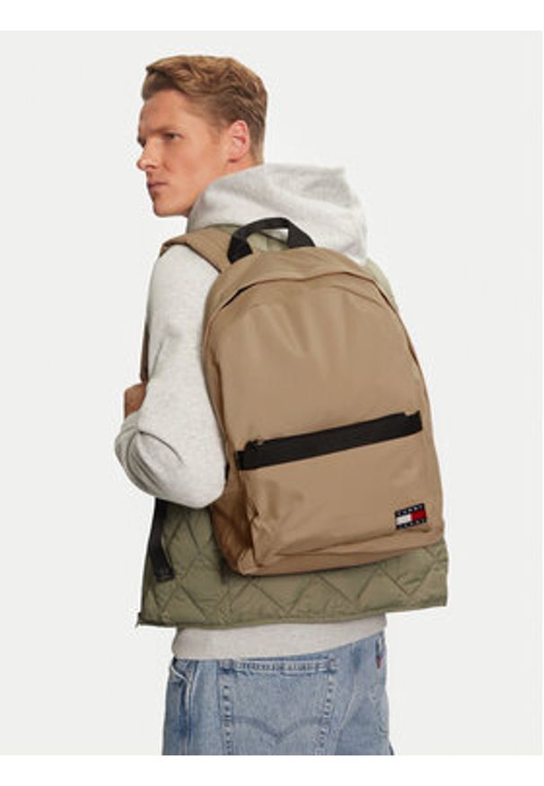 Tommy Jeans Plecak Tjm Daily Dome Backpack AM0AM11964 Beżowy. Kolor: beżowy. Materiał: materiał