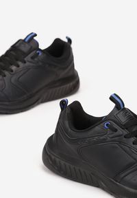 Born2be - Czarno-Niebieskie Buty Sportowe Coriolea. Nosek buta: okrągły. Zapięcie: sznurówki. Kolor: czarny. Materiał: jeans. Szerokość cholewki: normalna. Sport: wspinaczka