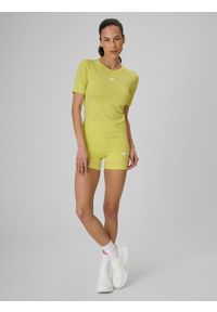 4f - 4F Koszulka treningowa slim szybkoschnąca damska - zielona L. Kolor: zielony. Materiał: materiał, włókno. Sport: fitness #2