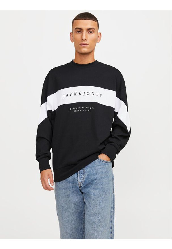 Jack & Jones Bluza Etimo 12249979 Czarny Loose Fit. Kolor: czarny. Materiał: bawełna