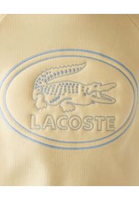 Lacoste - LACOSTE - Żółta bluza z haftowanym logo. Okazja: na co dzień. Kolor: żółty. Materiał: bawełna, polar. Długość rękawa: raglanowy rękaw. Wzór: haft. Styl: casual #4