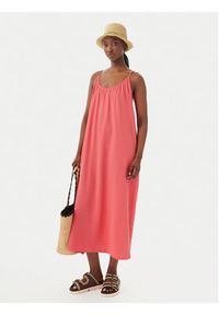 Vero Moda Sukienka letnia Luna 10286077 Koralowy Regular Fit. Kolor: pomarańczowy. Materiał: bawełna. Sezon: lato #2