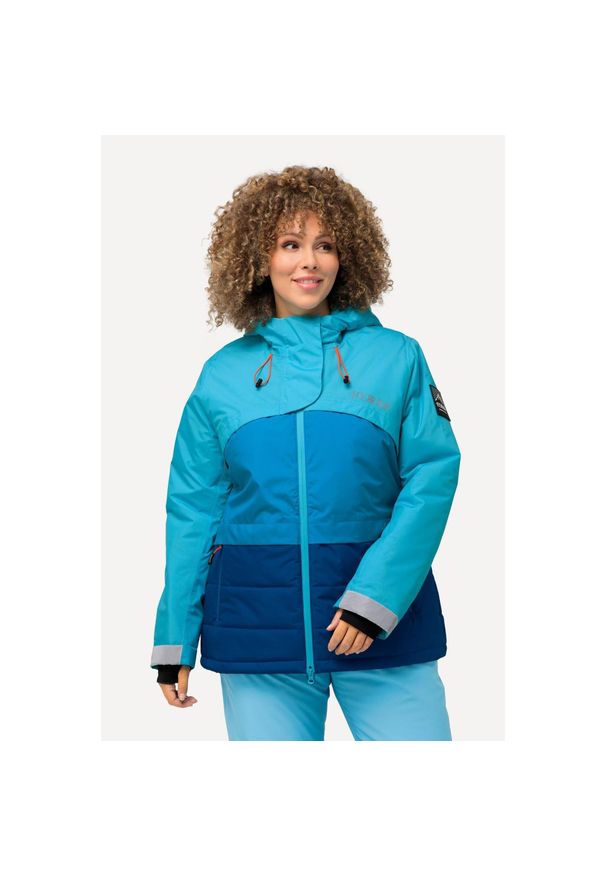 ULLA POPKEN - Damskie Kurtka narciarska HYPRAR wodoodporna dwukierunkowy zamek błyskawiczny. Kolekcja: plus size. Kolor: niebieski. Materiał: poliester, materiał. Sezon: zima. Sport: narciarstwo