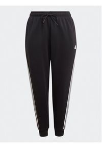 Adidas - adidas Spodnie dresowe Future Icons 3-Stripes Regular Tracksuit Bottoms (Plus Size) HT4703 Czarny Regular Fit. Kolekcja: plus size. Kolor: czarny. Materiał: bawełna #4