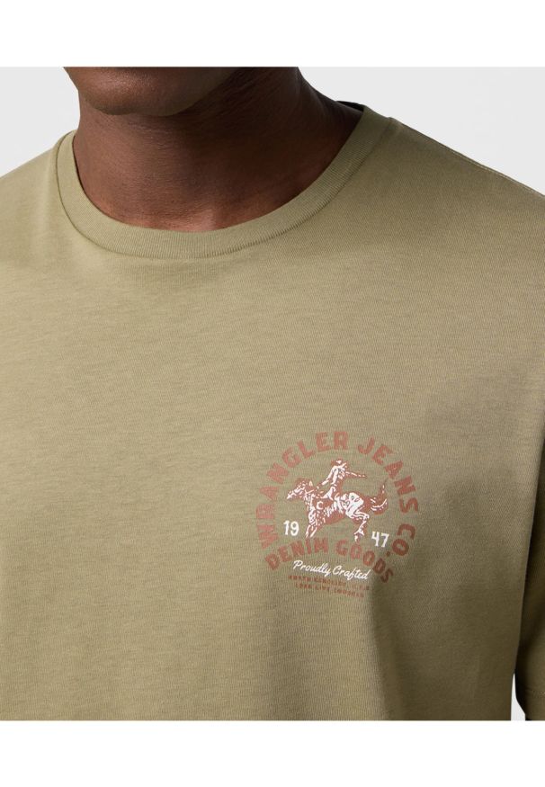 Wrangler - MESKA KOSZULKA WRANGLER SMALL GRAPHIC TEE ALOE 112371473