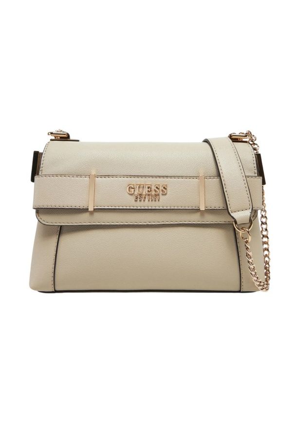 Guess - GUESS Taupe damska torebka Anadela. Kolor: beżowy. Materiał: skórzane