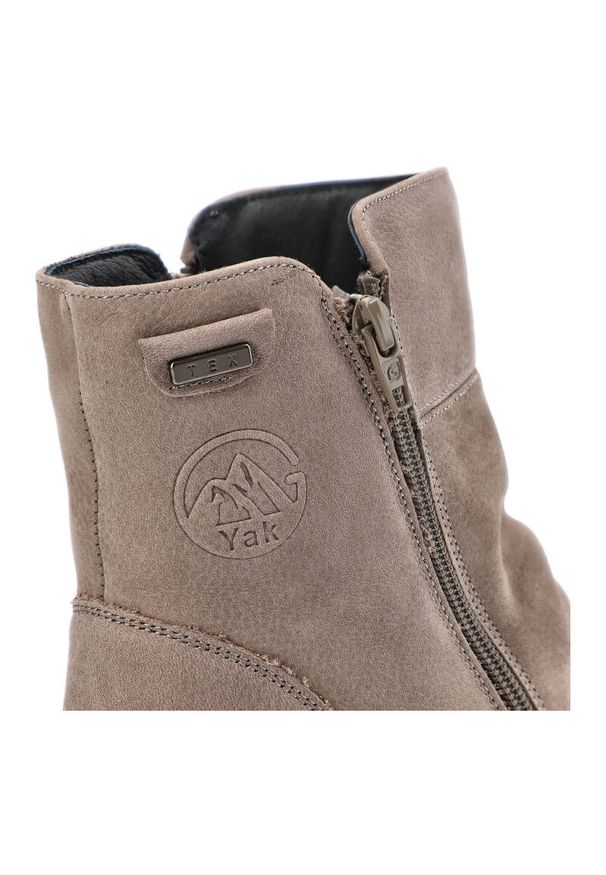 Szare Botki G-Comfort Ocieplane Buty Damskie. Okazja: na co dzień. Zapięcie: zamek. Kolor: szary. Materiał: futro, skóra. Wzór: aplikacja. Obcas: na obcasie. Styl: elegancki, casual. Wysokość obcasa: niski