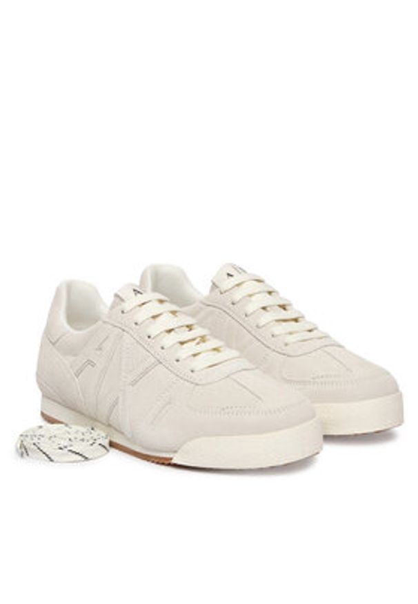 Armani Exchange Sneakersy XW002794 AF19687 Z0001 Biały. Kolor: biały. Materiał: skóra, zamsz
