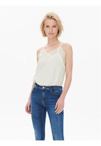 only - ONLY Top Mette 15260194 Beżowy Regular Fit. Kolor: beżowy. Materiał: syntetyk #1