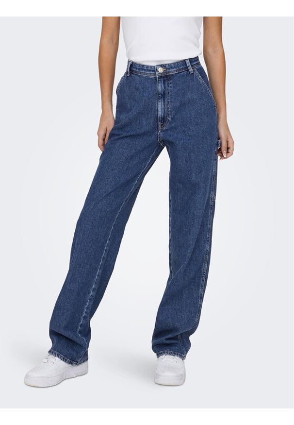 only - ONLY Jeansy 15271792 Niebieski Straight Fit. Kolor: niebieski