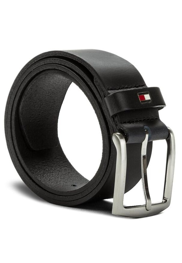 TOMMY HILFIGER - Tommy Hilfiger Pasek Męski New Denton Belt 4.0 E367863162 85 Czarny. Kolor: czarny. Materiał: skóra