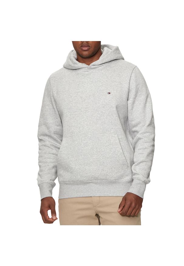 TOMMY HILFIGER - Bluza męska kangurka Tommy Hilfiger FLAG LOGO. Kolor: szary