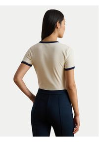 Lauren Ralph Lauren - LAUREN RALPH LAUREN T-Shirt 200P09077002 Écru Slim Fit. Kolor: kremowy. Materiał: bawełna #5