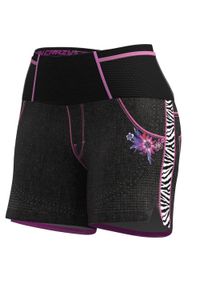 CRAZY - Szorty damskie Crazy Lightning. Kolor: czarny. Długość: krótkie. Sport: bieganie, fitness #1
