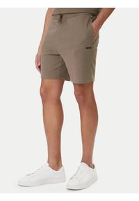 BOSS Szorty sportowe Waffle 50535884 Brązowy Regular Fit. Kolor: brązowy. Materiał: syntetyk, bawełna. Styl: sportowy #1